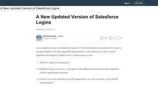 A New Updated Version of Salesforce Logins - LinkedIn
