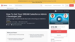 How To Get Your DREAM Salesforce Admin / Developer Job! | Udemy