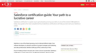 Salesforce certification guide: Your path to a lucrative career | CIO