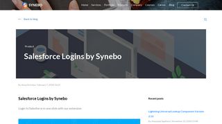 Salesforce Logins by Synebo