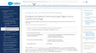 Configure the Default Community Login Page to Use ... - Salesforce Help