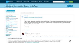 Salesforce Communities Change Login Page - Salesforce Developer ...