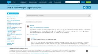 what is the developer org url to login? - Salesforce Developer ...