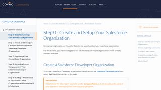 Step 0 - Create and Setup Your Salesforce Organization - Coveo