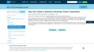 Step One: Obtain a Salesforce Developer Edition Organization | REST ...