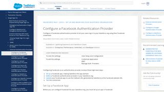 Configure a Facebook Authentication Provider - Salesforce Help