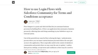 How to use Login Flows with Salesforce Community for Terms and ...