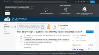 app development - How do ISVs login to customer orgs after they ...