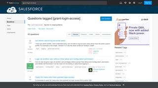 Newest 'grant-login-access' Questions - Salesforce Stack Exchange