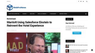 Marriott Using Salesforce Einstein to Reinvent the Hotel Experience
