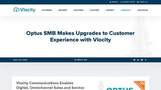 Optus SMB Makes Upgrades to Customer Experience with Vlocity