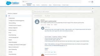 how to login to partner portal - Answers - Salesforce Trailblazer ...