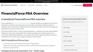 FinancialForce PSA Overview | FinancialForce