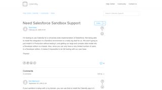 Need Salesforce Sandbox Support – Help Center - Calendly