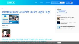 salesforce.com Customer Secure Login Page | Turn It On
