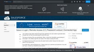 apex - Issue in Login | Remote Access 2.0 | Password Lockout ...