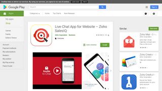 Live Chat Software for Website – Zoho SalesIQ - Apps on Google Play