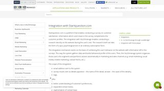 Integration with Startquestion.com | Support SALESmanago
