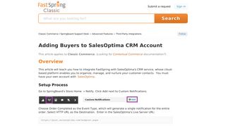 Adding Buyers to SalesOptima CRM Account – Classic Commerce ...