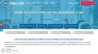 Local SEO Strategy: Post a Free Ad on SaleSpider.com - Digital Shift