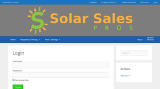 Login – Solar Sales Pros