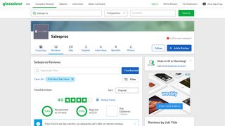 Salespros Reviews | Glassdoor