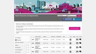 Login - Welcome to the Salford Jobs Recruitment Website