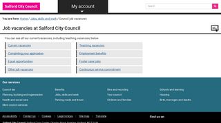 Job vacancies at Salford City Council