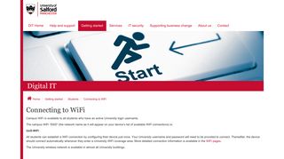 Connecting to WiFi | Digital IT | University of Salford, Manchester