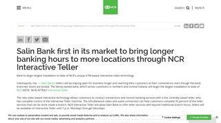 Salin Bank first in its market to bring longer banking hours to more ...