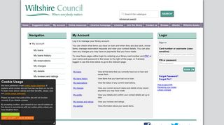 My account - Wiltshire Libraries