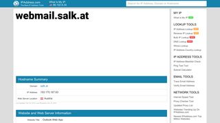 IPAddress.com: Outlook Web App - webmail.salk.at