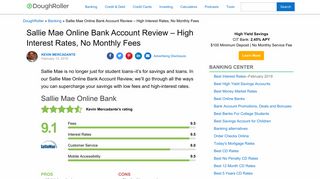Sallie Mae Online Bank Review and Rates 2019 - DoughRoller