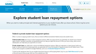 Student Loan Repayment Options | Sallie Mae