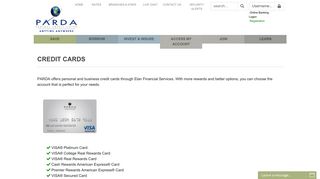 Credit Cards - PARDA Federal Credit Union