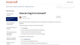 How do I log in to Connect? – Partner Help Centre