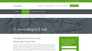 E-recording in Salt Lake County, Utah - Simplifile