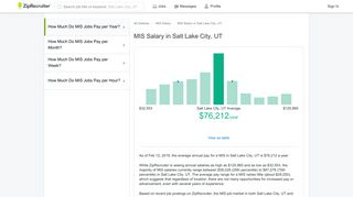 MIS Annual Salary in Salt Lake City, UT ($76,289 Avg | Jan 2019 ...