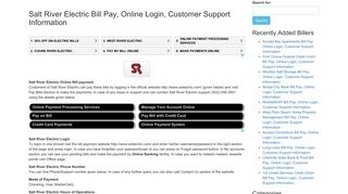 Salt River Electric Bill Pay, Online Login, Customer Support Information