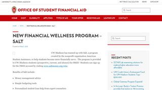 NEW Financial Wellness Program – Salt – Office of Student ...