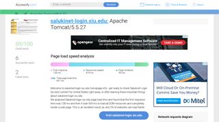 Access salukinet-login.siu.edu. Apache Tomcat/5.5.27