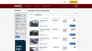 Salvage Vehicles for Sale Online Auto Auction - Salvagebid.com
