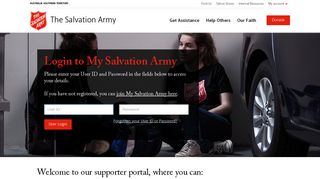 The Salvation Army: Login