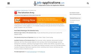 The Salvation Army Application, Jobs & Careers Online
