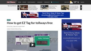 How to get EZ Tag for tollways free - Click2Houston