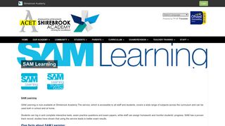 SAM Learning | Shirebrook Academy