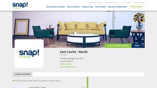 Apply for Sam Levitz - North Financing in Tucson, AZ | SnapFinance.com