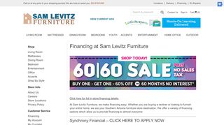 Financing | Sam Levitz Furniture | Tucson, Oro Valley, Marana, Vail ...