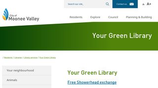 Your Green Library | Moonee Valley City Council