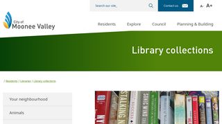 Library collections - Moonee Valley City Council